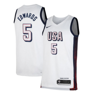 Delicioso Ideal Anthony Edwards Unisex Nike Men's USA Basketball 2024 Swingman Player Jersey White  para la gran final
