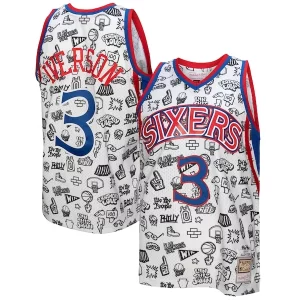 Delicioso Allen Iverson Philadelphia 76ers 1996/97 Swingman Jersey White  para la gran final