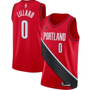 Moderno Bonito Damian Lillard Portland Trail Blazers Jordan Brand 2020/21 Swingman Jersey Statement Edition Red  para la gran final