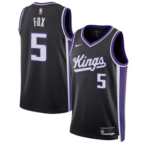 Fácil de llevar Perfecto Versátil De'Aaron Fox Sacramento Kings Nike Unisex Swingman Jersey Association Edition Black  para la gran final