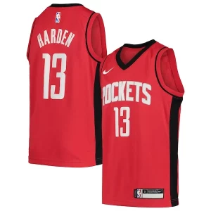 Original Magnífico Resistente James Harden Houston Rockets Nike Youth Team Swingman Jersey Icon Edition Red  para la gran final