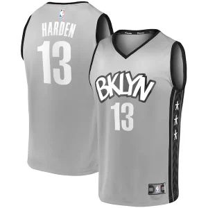 Lujoso Versátil James Harden Brooklyn Nets Fast Break Replica Jersey Charcoal Statement Edition/White  para la gran final