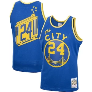 Magnífico Único Rick Barry Golden State Warriors 2001/02 Hardwood Classics Swingman Jersey Royal  para la gran final