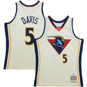 Sofisticado Atractivo Baron Davis Golden State Warriors Chainstitch Swingman Jersey Cream  para la gran final