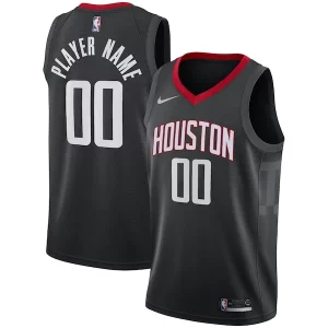 Hermoso Perfecto Comodo Houston Rockets Nike Swingman Custom Jersey Black Statement Edition  para la gran final