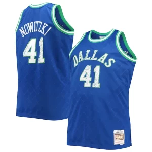 Sofisticado Versátil Dirk Nowitzki Dallas Mavericks Big & Tall 1998/99 NBA 75th Anniversary Diamond Swingman Jersey Blue  para la gran final