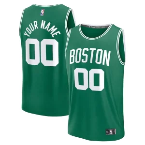 Exquisito Duradero Moderno Boston Celtics Fast Break Custom Jersey Icon Edition Kelly Green/White/Black  para la gran final