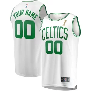 Cool Boston Celtics 2024 NBA Finals Champions Custom Fast Break Jersey White Association Edition  para la gran final