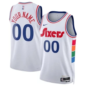 Perfecto Philadelphia 76ers Nike Unisex 2024/25 Custom Swingman Jersey City Edition White  para la gran final