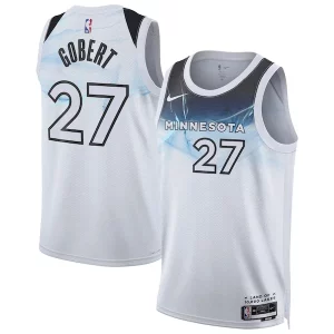 Exquisito Original Rudy Gobert Minnesota Timberwolves Nike Unisex 2024/25 Swingman Player Jersey City Edition White  para la gran final