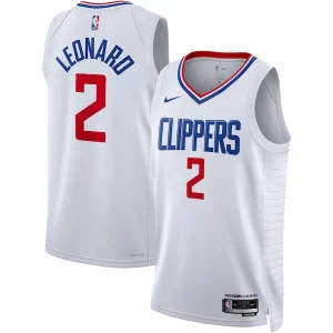 Fantástico Elegante Clásico Kawhi Leonard LA Clippers Nike Unisex Swingman Jersey Association Edition White/Royal  para la gran final