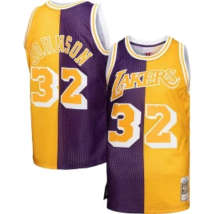 Delicioso Estupendo Increíble Magic Johnson Los Angeles Lakers Big & Tall Hardwood Classics 1984/85 Split Swingman Jersey Purple/Gold  para la gran final
