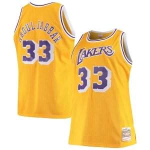 Sofisticado Perfecto Kareem Abdul Jabbar Los Angeles Lakers 1984/85 Big & Tall Hardwood Classics Swingman Jersey Gold  para la gran final