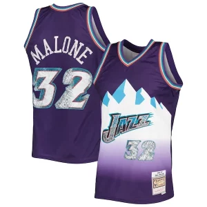 Increíble Versátil Karl Malone Utah Jazz 1996/97 Hardwood Classics NBA 75th Anniversary Diamond Swingman Jersey Purple  para la gran final