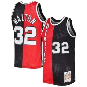 Único Elegante Duradero Bill Walton Portland Trail Blazers Hardwood Classics 1976/77 Split Swingman Jersey Red/Black  para la gran final
