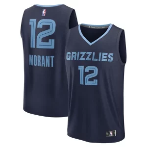 Moderno Ja Morant Memphis Grizzlies Fast Break Replica Player Jersey Icon Edition Navy  para la gran final