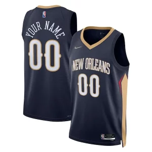 Bonito New Orleans Pelicans Nike 2021/22 Diamond Swingman Custom Jersey Icon Edition Navy  para la gran final