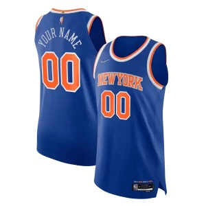 Único New York Knicks Nike 2021/22 Diamond Swingman Authentic Custom Jersey Icon Edition Blue  para la gran final