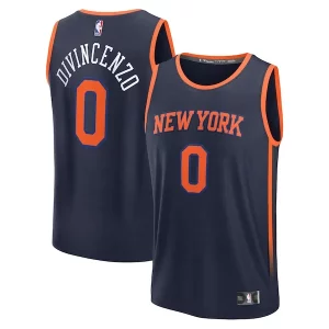 Comodo Chulo Donte DiVincenzo New York Knicks Fast Break Replica Player Jersey Statement Edition Navy  para la gran final