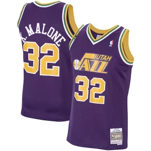 Encantador Karl Malone Utah Jazz 1991/92 Hardwood Classics Swingman Jersey Purple  para la gran final