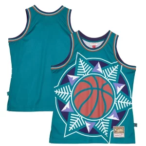 Ideal Utah Jazz Hardwood Classics Blown Out Fashion Jersey Turquoise  para la gran final