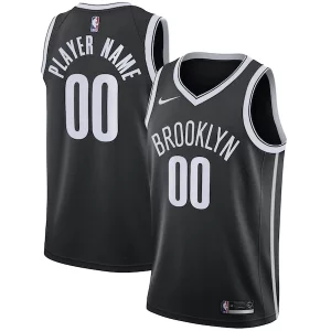 Fantástico Brooklyn Nets Nike 2020/21 Swingman Custom Jersey Icon Edition Black  para la gran final