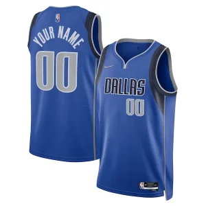 Lujoso Dallas Mavericks Nike 2021/22 Diamond Swingman Custom Jersey Icon Edition Blue  para la gran final