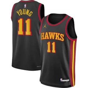 Único Trae Young Atlanta Hawks Jordan Brand Youth Swingman Jersey Statement Edition Black  para la gran final