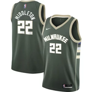 Bonito Estupendo Práctico Khris Middleton Milwaukee Bucks Nike Youth 2021/22 Swingman Jersey Icon Edition Hunter Green  para la gran final