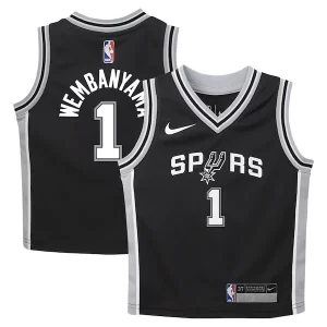 Encantador Genial Increíble Victor Wembanyama San Antonio Spurs Nike Toddler Swingman Player Jersey Icon Edition Black  para la gran final
