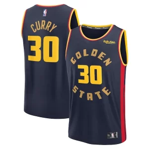 Robusto Ideal Resistente Stephen Curry Golden State Warriors 2024/25 Fast Break Player Jersey City Edition Navy  para la gran final