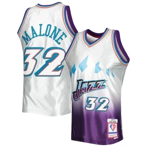 Resistente Robusto Karl Malone Utah Jazz 1996/97 Hardwood Classics 75th Anniversary Swingman Jersey Platinum  para la gran final