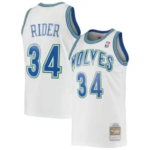 Chulo Cool Lujoso Isaiah Rider Minnesota Timberwolves 1995/96 Hardwood Classics Swingman Jersey White  para la gran final