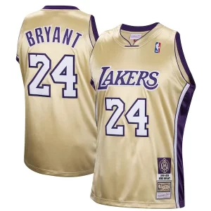 Sofisticado Kobe Bryant Los Angeles Lakers Hall of Fame Class of 2020 #24 Authentic Hardwood Classics Jersey Gold  para la gran final