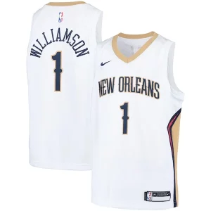 Exquisito Zion Williamson New Orleans Pelicans Nike Youth Swingman Player Jersey Association Edition White/Navy  para la gran final