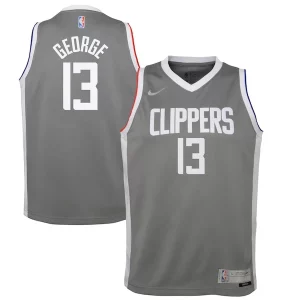 Elegante Clásico Paul George LA Clippers Nike Youth 2020/21 Swingman Player Jersey Gray Earned Edition  para la gran final