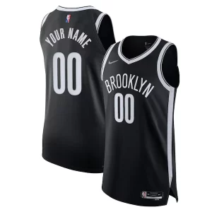 Robusto Brooklyn Nets Nike 2021/22 Diamond Authentic Custom Jersey Icon Edition Black  para la gran final