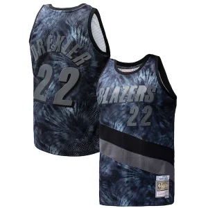 Robusto Increíble Clyde Drexler Portland Trail Blazers Hardwood Classics 1991/92 Tie Dye Swingman Jersey Black  para la gran final
