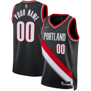 Moderno Comodo Resistente Portland Trail Blazers Nike 2021/22 Diamond Swingman Custom Jersey Icon Edition Black  para la gran final