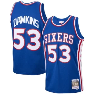 Maravilloso Exquisito Darryl Dawkins Philadelphia 76ers 1976/77 Hardwood Classics Swingman Jersey Royal  para la gran final