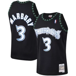 Increíble Versátil Stephon Marbury Minnesota Timberwolves 1997/98 Hardwood Classics Swingman Jersey Black  para la gran final