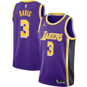 Fácil de llevar Anthony Davis Los Angeles Lakers Jordan Brand 2020/21 Swingman Jersey Statement Edition Purple  para la gran final