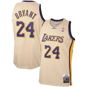 Ideal Men's Los Angeles Lakers Kobe Bryant Gold 2008 09 Hardwood Classics Authentic Player Jersey  para la gran final