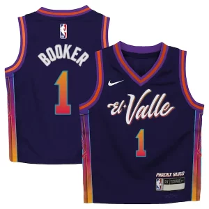 Increíble Práctico Ideal Devin Booker Phoenix Suns Nike Preschool Swingman Replica Jersey City Edition Purple  para la gran final
