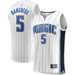Magnífico Práctico Maravilloso Paolo Banchero Orlando Magic Fast Break Association Jersey White  para la gran final
