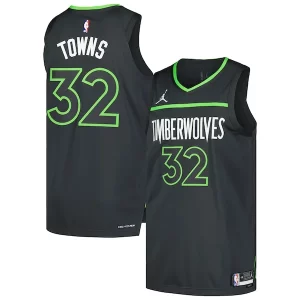Comodo Hermoso Maravilloso Karl Anthony Towns Minnesota Timberwolves Jordan Brand Authentic Player Jersey Statement Edition Anthracite  para la gran final