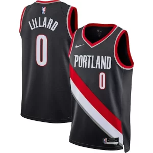Perfecto Damian Lillard Portland Trail Blazers Nike Unisex Swingman Jersey Icon Edition Black/White  para la gran final
