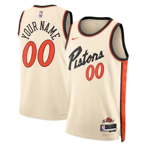 Encantador Detroit Pistons Nike Unisex 2024/25 Custom Swingman Jersey City Edition White  para la gran final