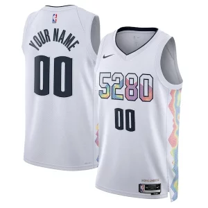 Moderno Fantástico Denver Nuggets Nike Unisex 2024/25 Custom Swingman Jersey City Edition White  para la gran final