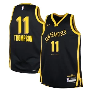 Increíble Duradero Klay Thompson Golden State Warriors Nike Youth Swingman Replica Jersey City Edition Black  para la gran final